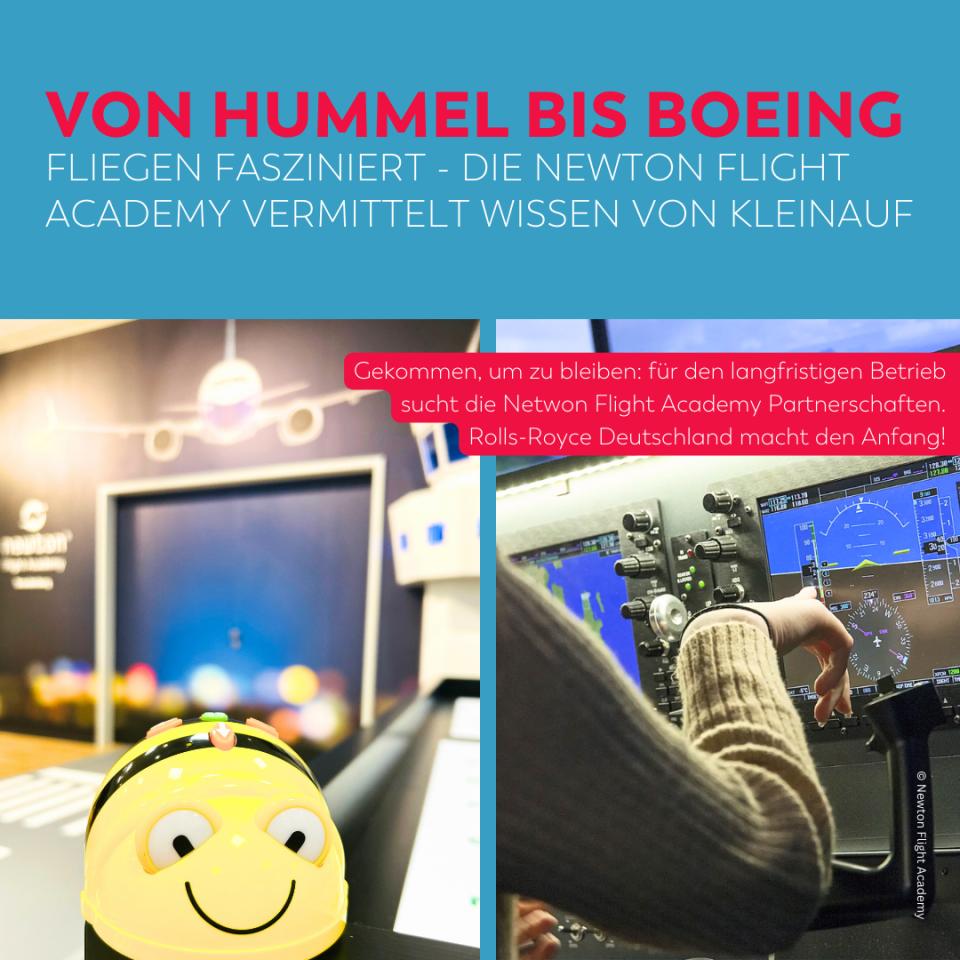 Newton Flight Academy Brandenburg – glatte Landung mit Bildungsangebot und neuem Partner Rolls Royce