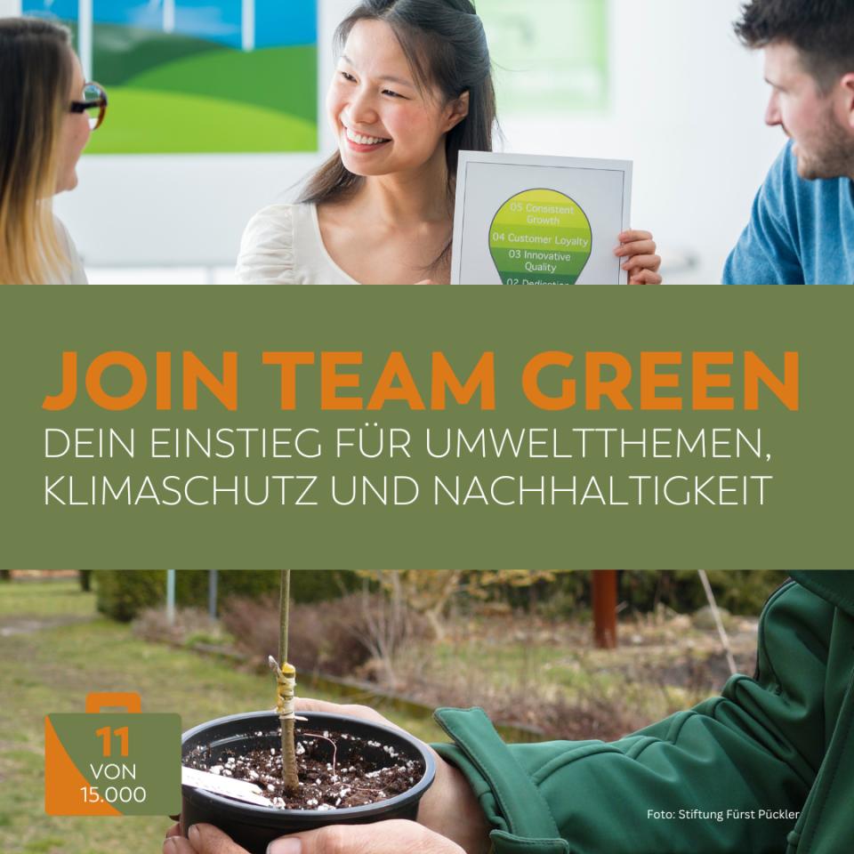 Green Jobs bei ClinX, Zukunft – Umwelt – Gesellschaft (ZUG), Baumuniversität &amp; Co.